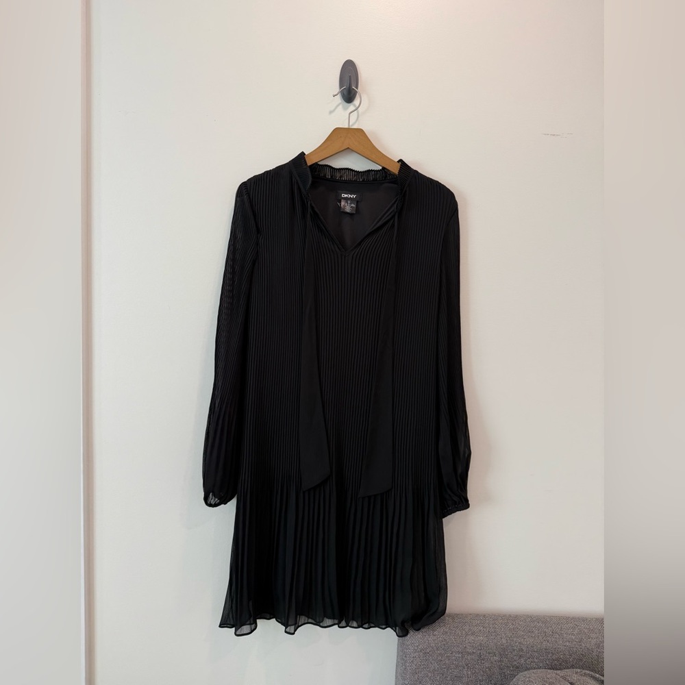DKNY Long Sleeve Black Dress